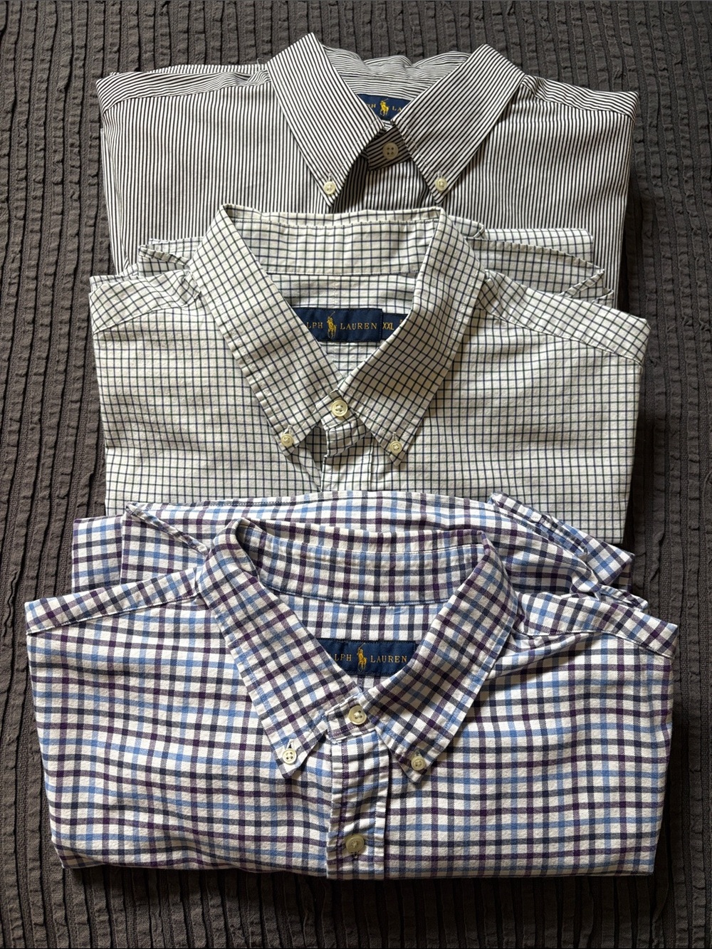 3 Pack of XXL Men’s Ralph Lauren Long Sleeve Buttondown Shirts